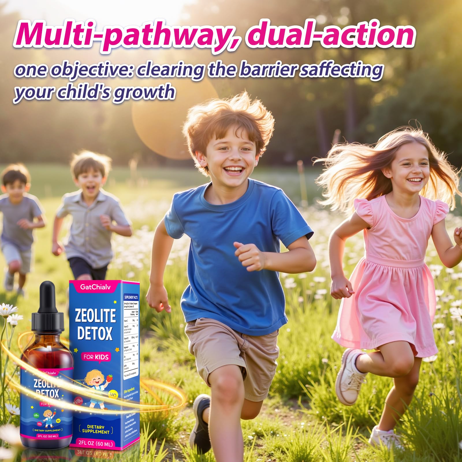 Ingredients: Clinoptilolite Zeolite, Vitamin C, D3, B12, Magnesium, Zinc