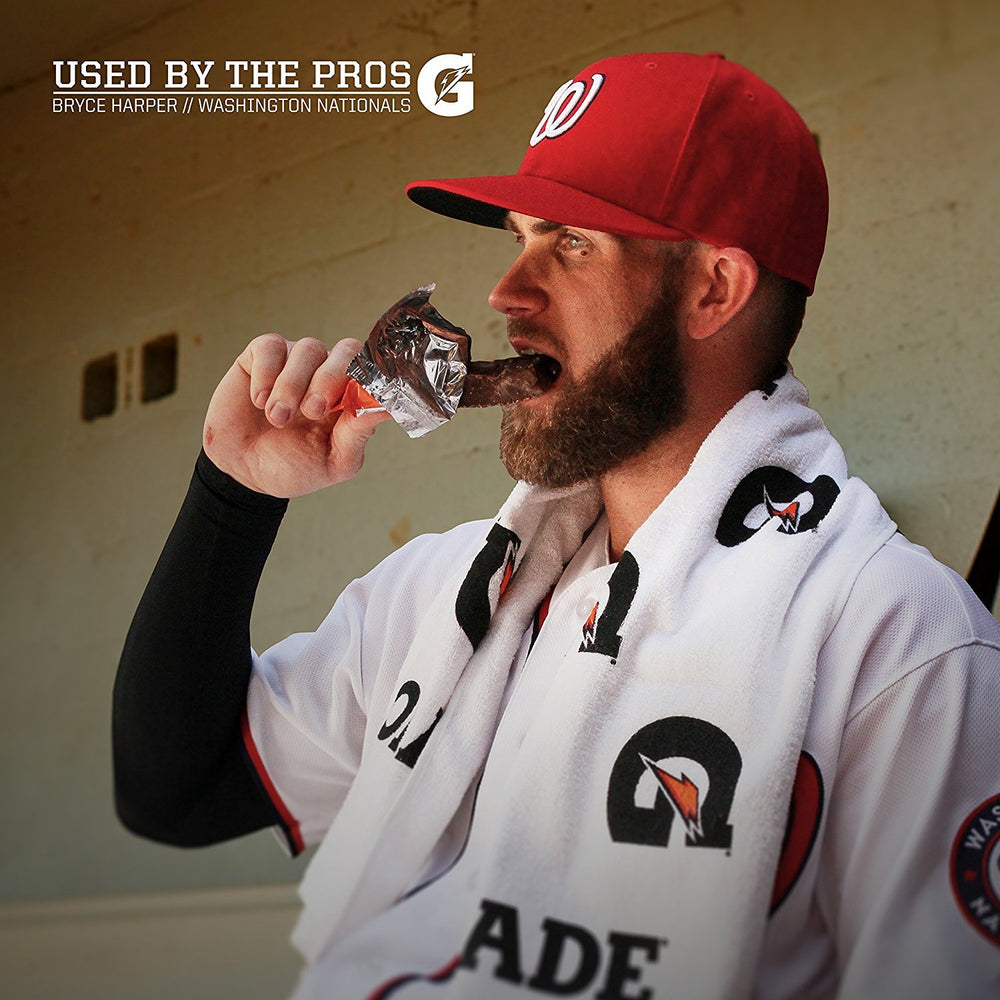 Gatorade Whey Protein Recover Bars on-the-go setup communicates portable nourishment