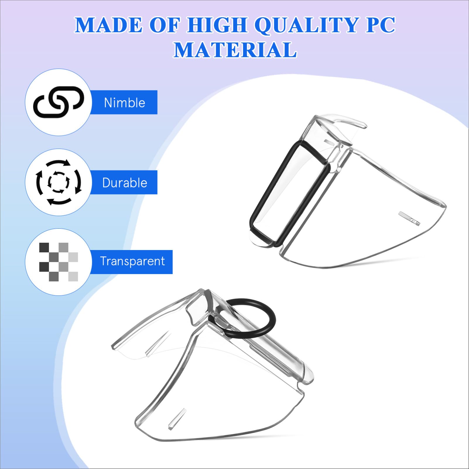 Packaging image showing 10 pairs of side shields
