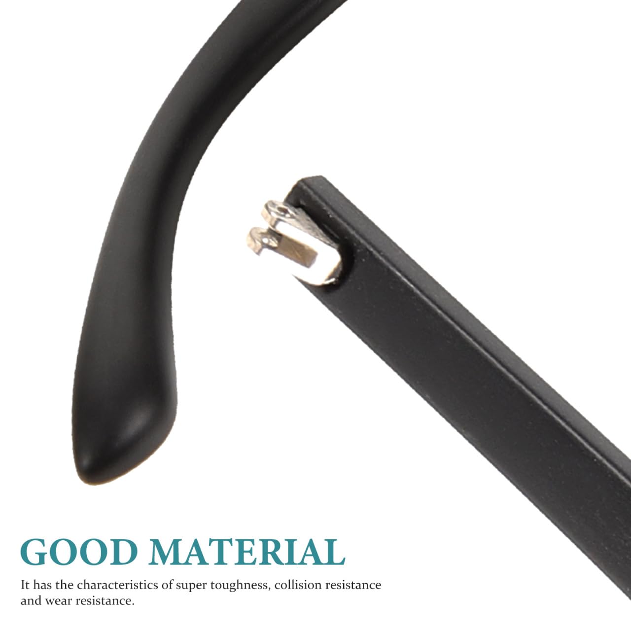 Durable silicone titanium sunglasses arms