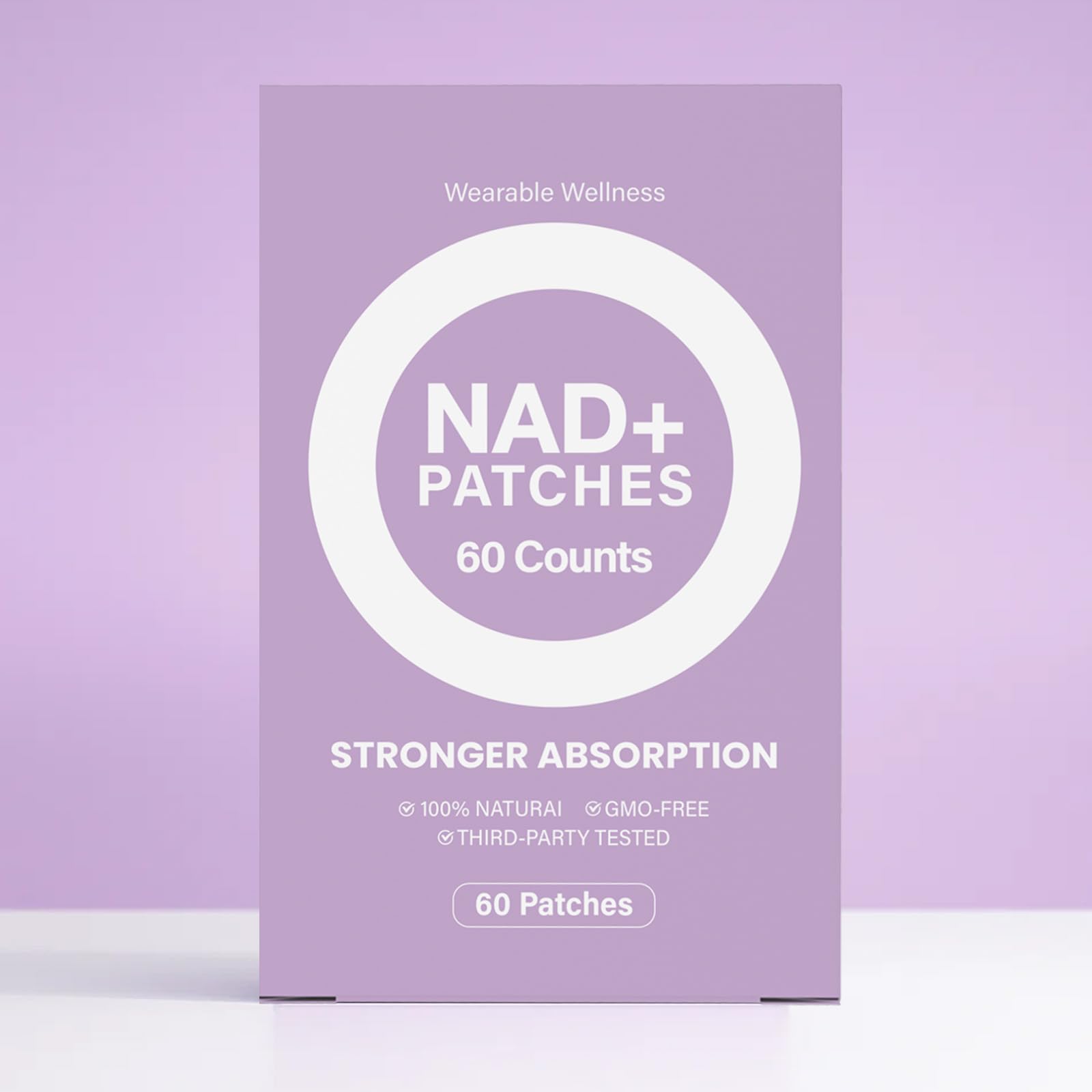 Gavradra NAD+Energy Patch being worn on skin