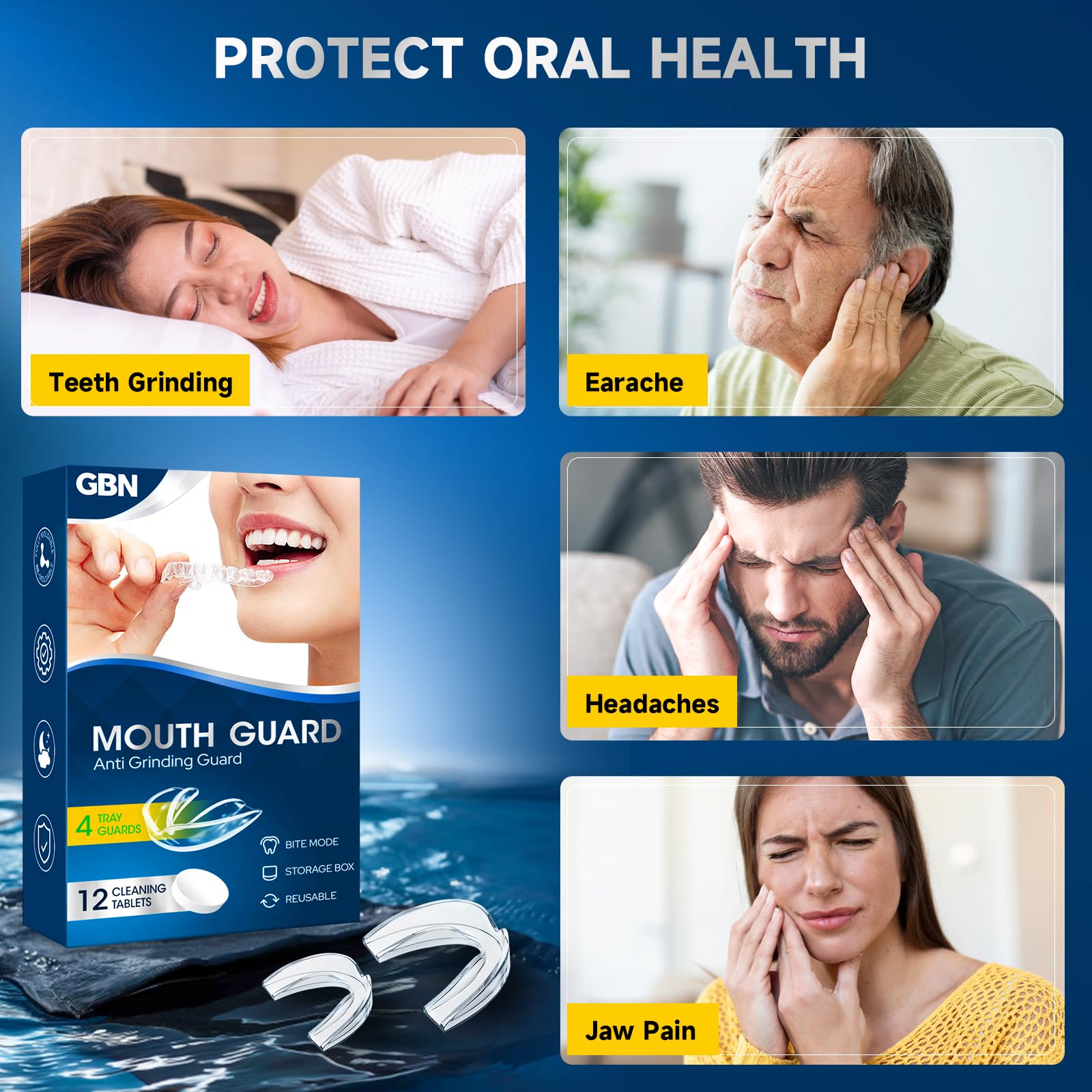 GBN Mouth Guard in Large and Regular sizes