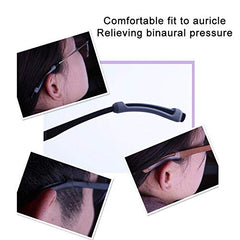 GBSTORE Black silicone eyeglass ear cushions close-up