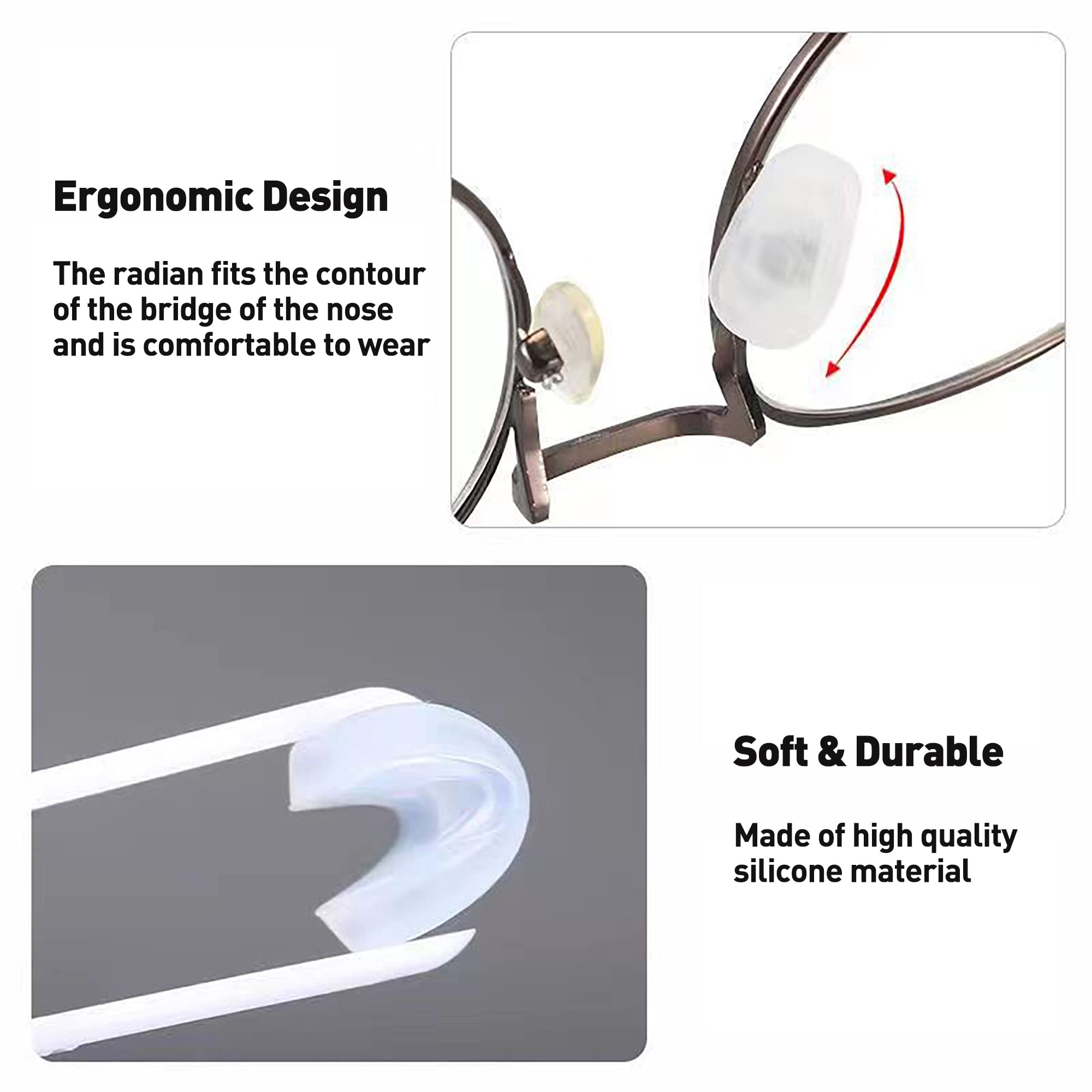 Soft repair kit with nose piece pads for glasses