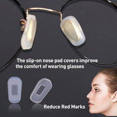 Slip-on silicone nose pads by Gdnmpat for glasses - white, M size