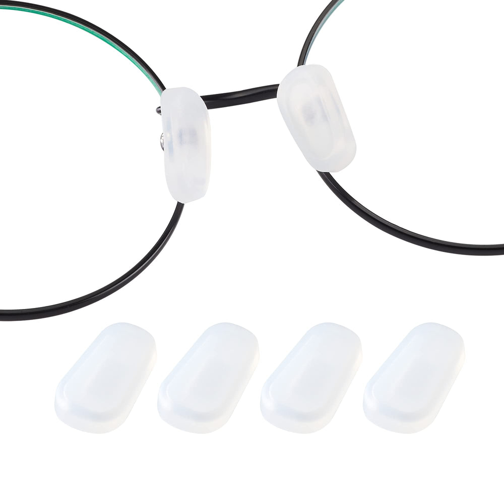 Gdnmpat slip-on silicone nose pads on glasses frame, white color