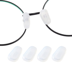 Gdnmpat slip-on silicone nose pads on glasses frame, white color