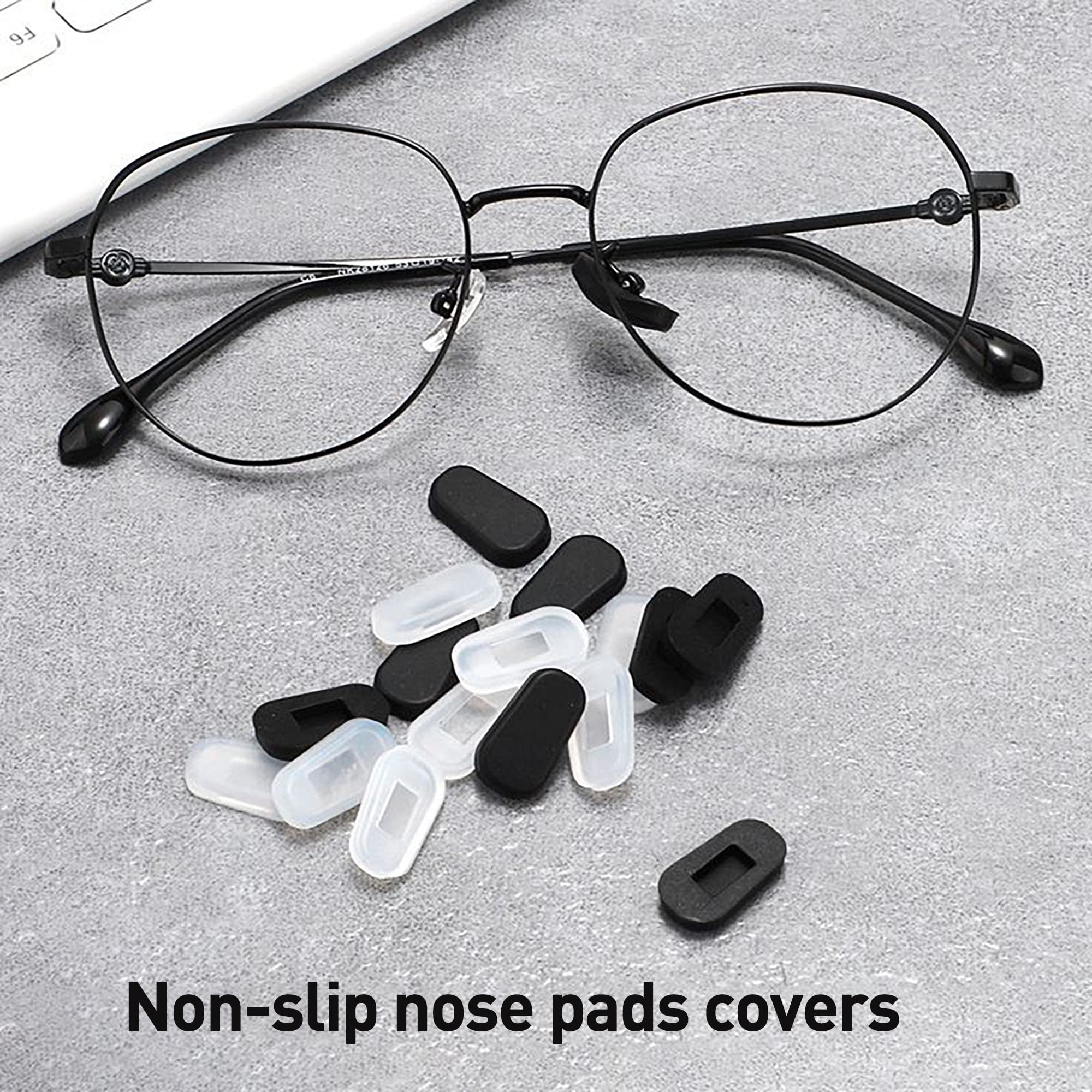 Set of seven nose pad covers for eyewear in white