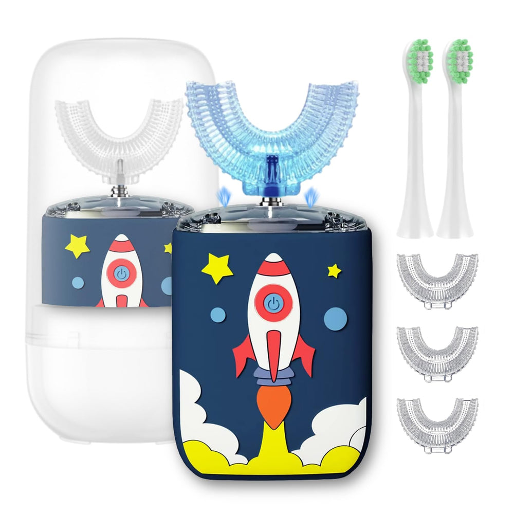 Geacker Kids U-Shaped Electric Toothbrush for Children Aged 2-7