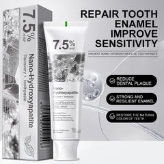 Close-up of GEELIKE toothpaste showing 7.5% NHAP formula