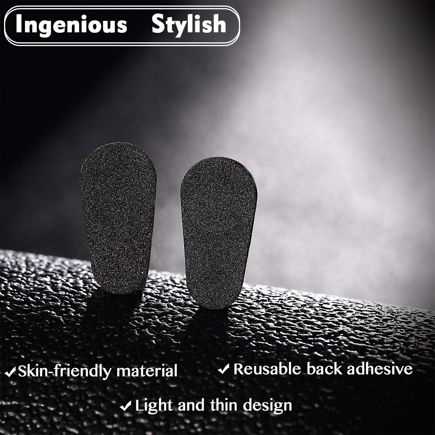 Foam nose pads for sunglasses and glasses - lightweight cushioning (black)