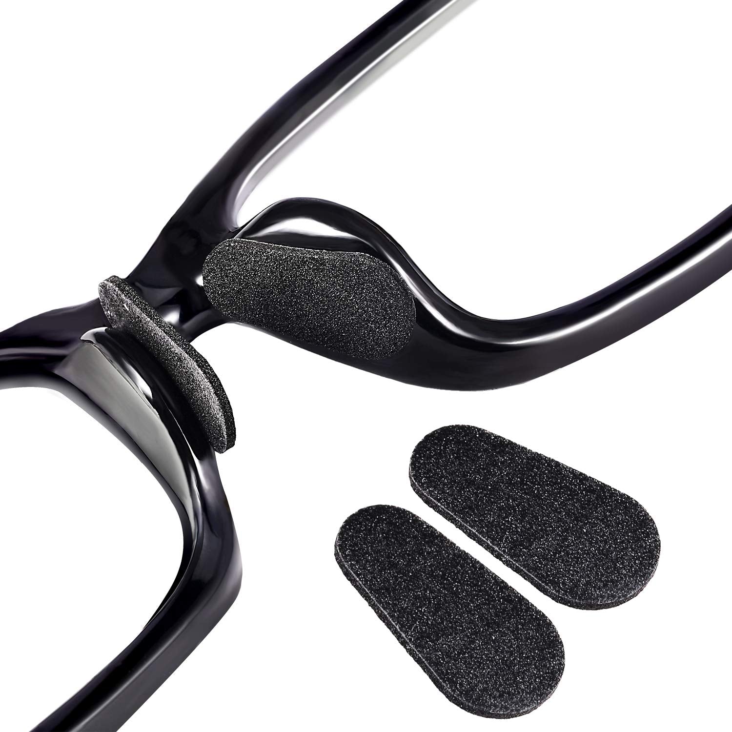Pack of 45 pairs foam nose pads for glasses (black)