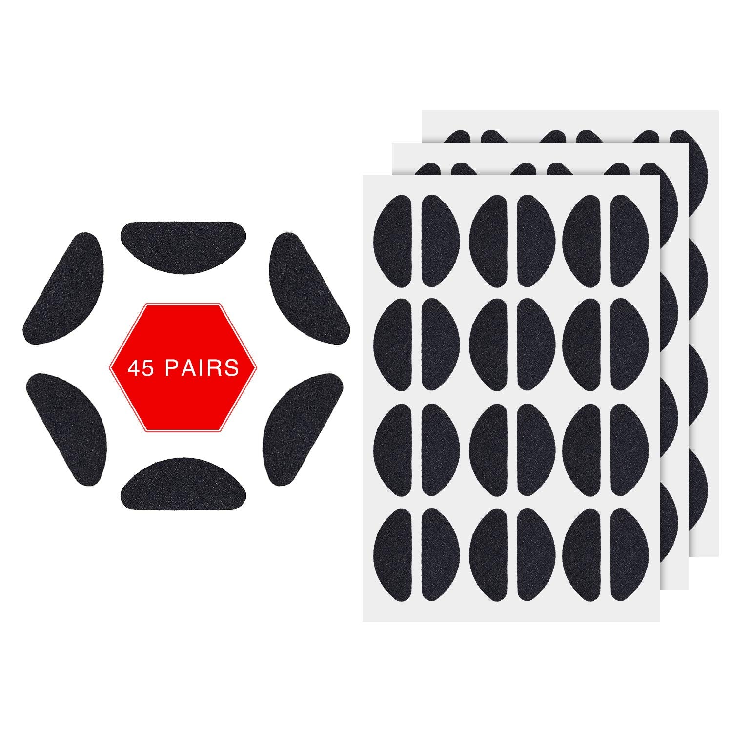 Close-up of self-adhesive foam nose pad on eyeglasses