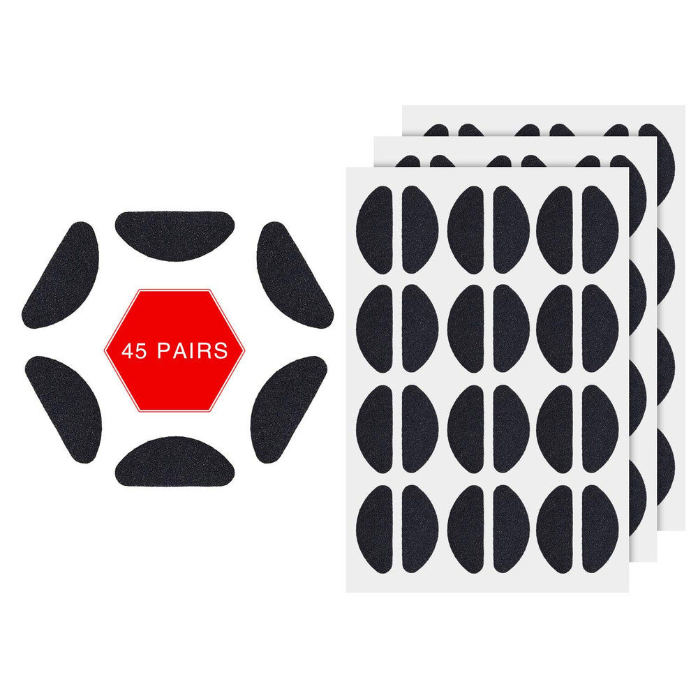 Close-up of self-adhesive foam nose pad on eyeglasses