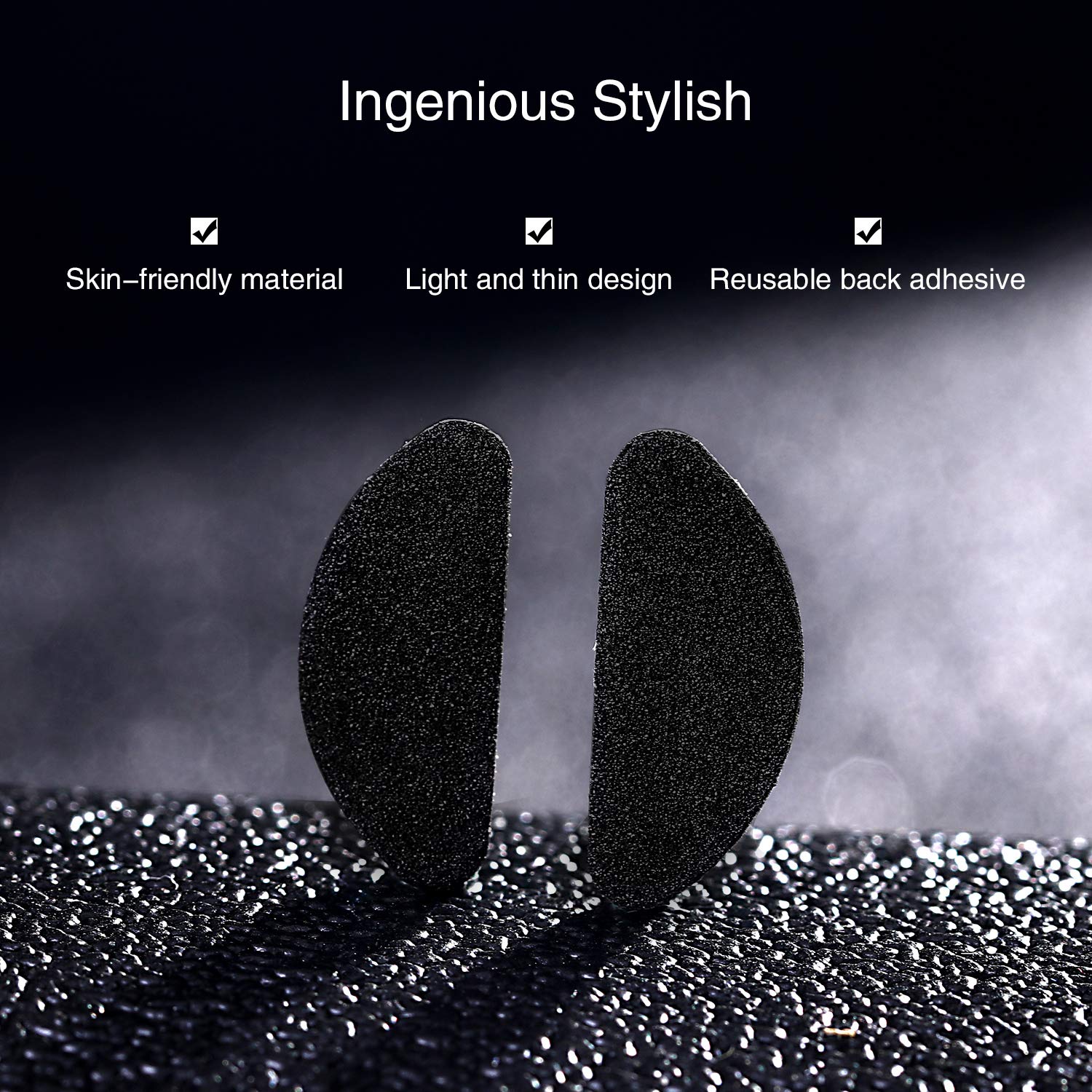 Side view of glasses with Gejoy nose pads
