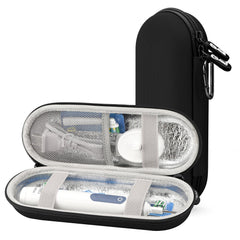 Gelozid black electric toothbrush travel case front view