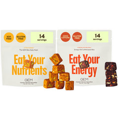 GEM Daily hero image with energy bites on a clean background