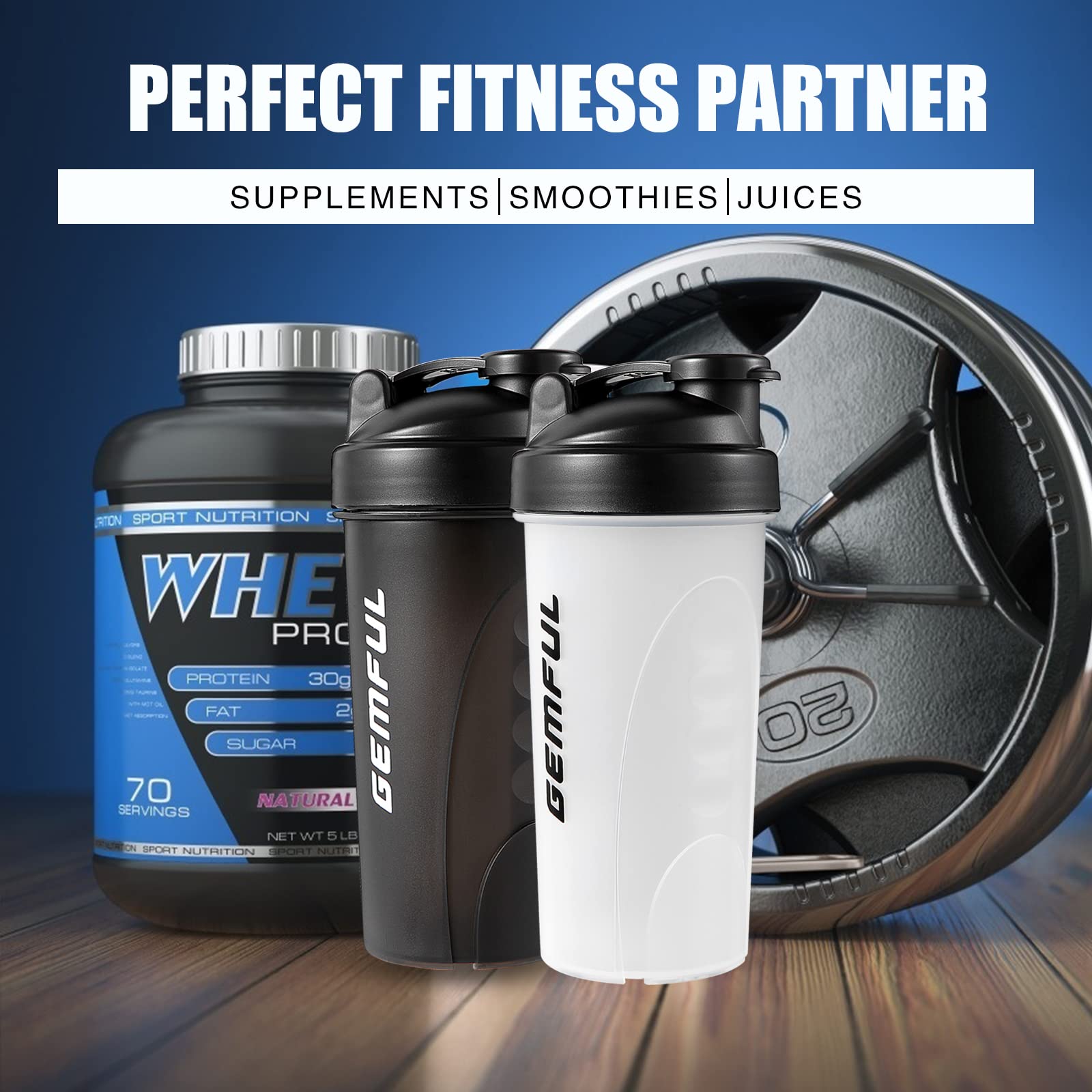 GEMFUL shaker compact on-the-go setup for gym or office