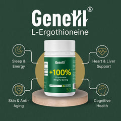 Close-up of 30mg ergothioneine capsule