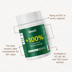 Bottle label showing 30 servings per bottle