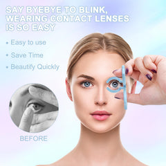 Close-up of applicator tip for precise lens placement