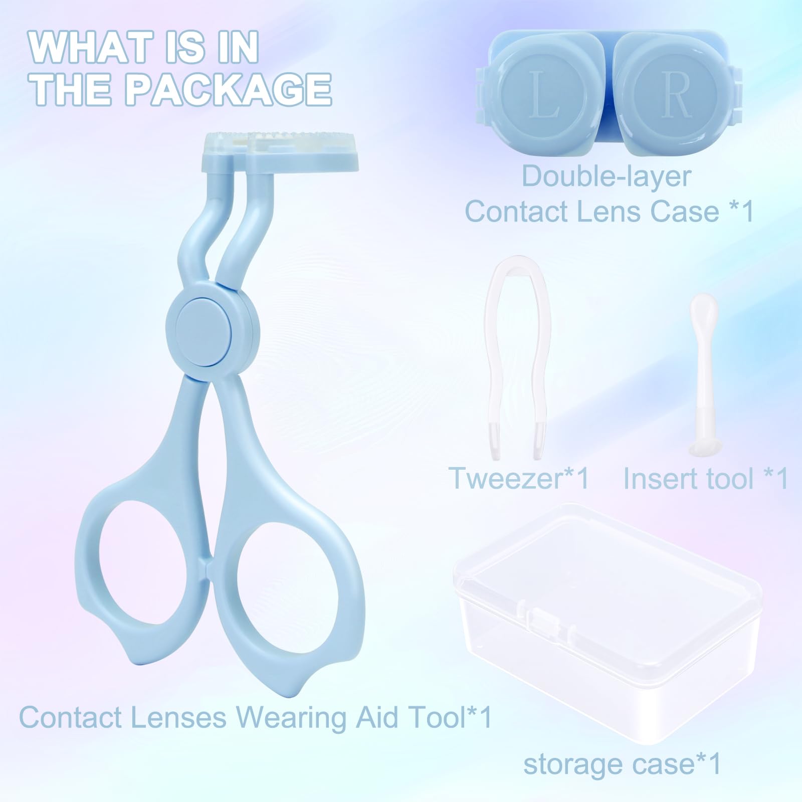 Compact travel-friendly lens applicator for on-the-go wearers