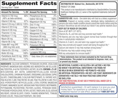 Packaging for Generic Equate 50+ One Daily Multivitamin 400-count