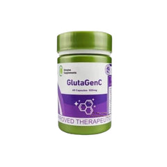 Generic Gluta GenC Glutathione Capsules bottle – front view (60-count)