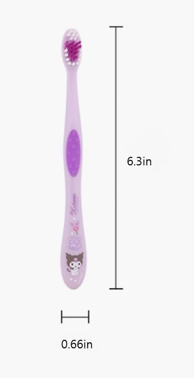 Three purple toothbrushes showing comfortable double non-slip grip