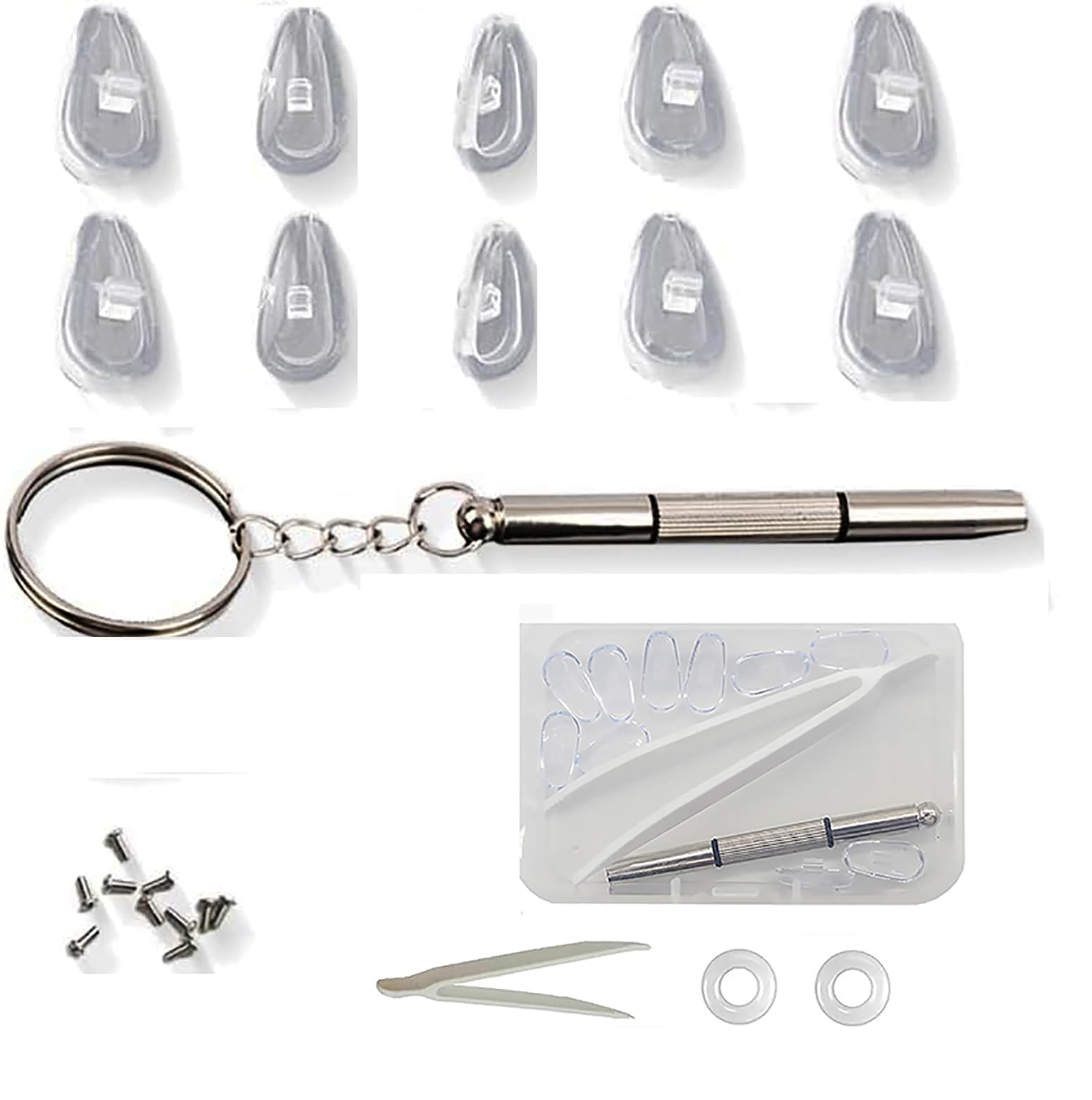 Soft silicone nose pads for glasses included in the kit