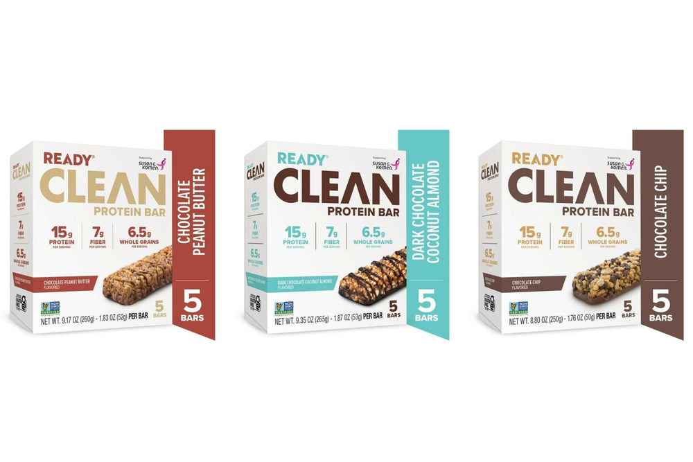 Generic Ready Clean Protein Bars chocolate peanut butter bar provides quick energy on the go.