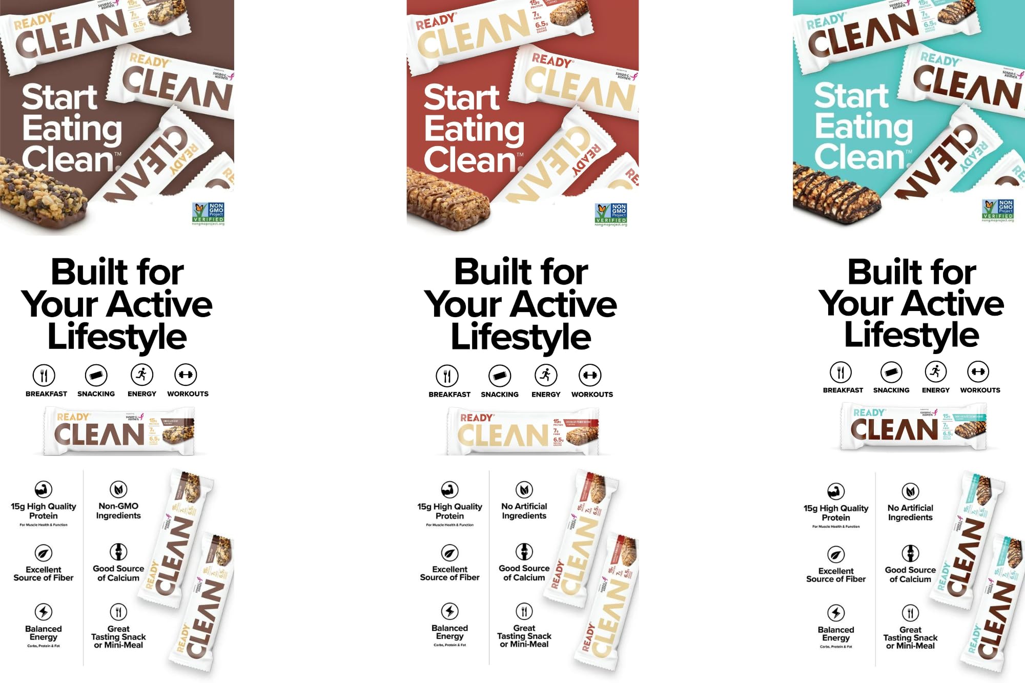 Generic Ready Clean Protein Bars dark chocolate coconut almond bar aids post-workout recovery.