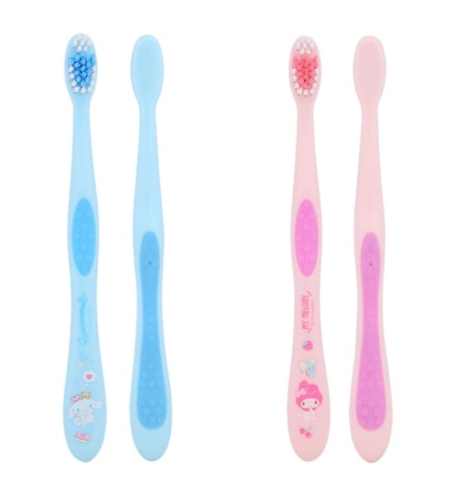 Bright playful character designs on children's toothbrushes