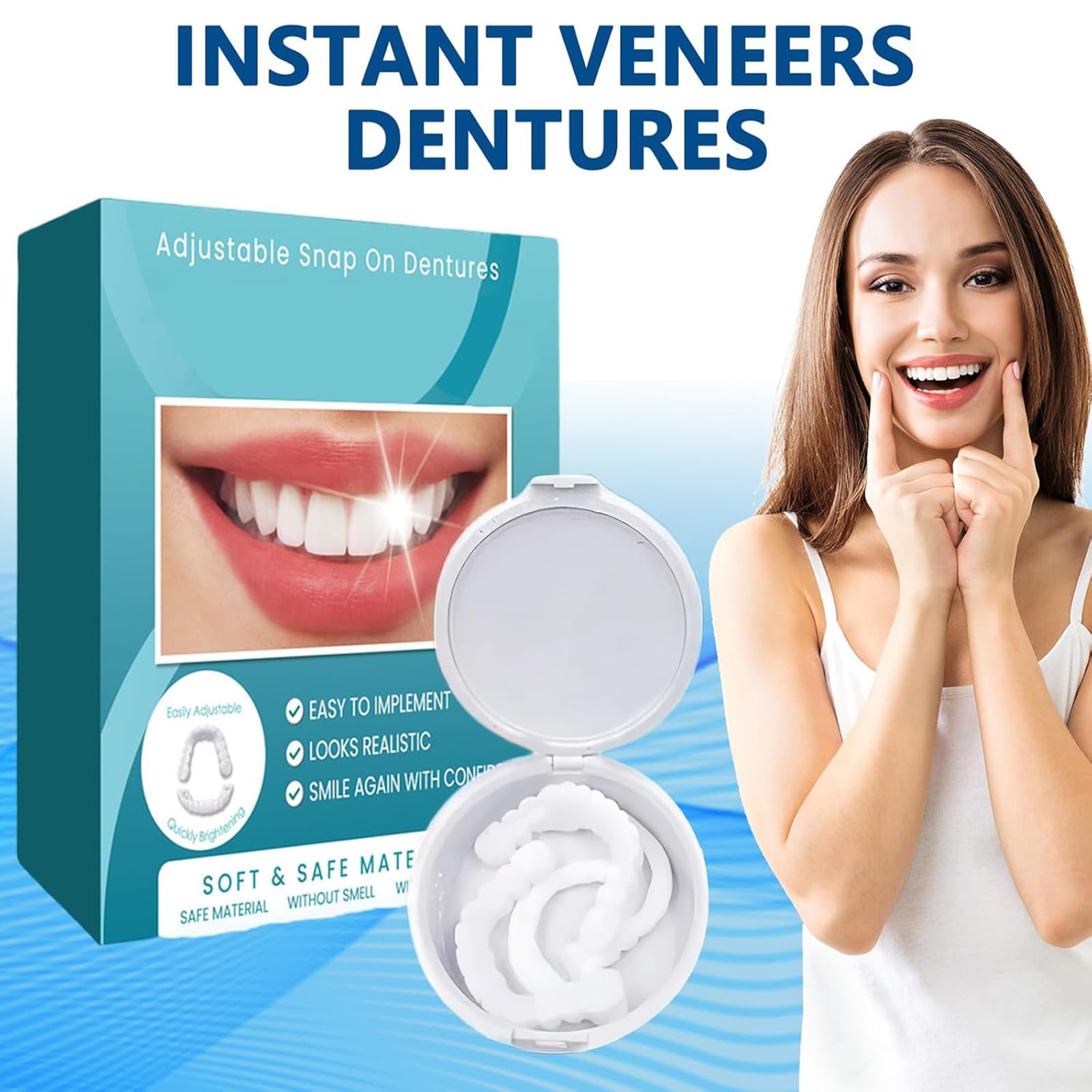 Lifelike tooth shades and gum tones