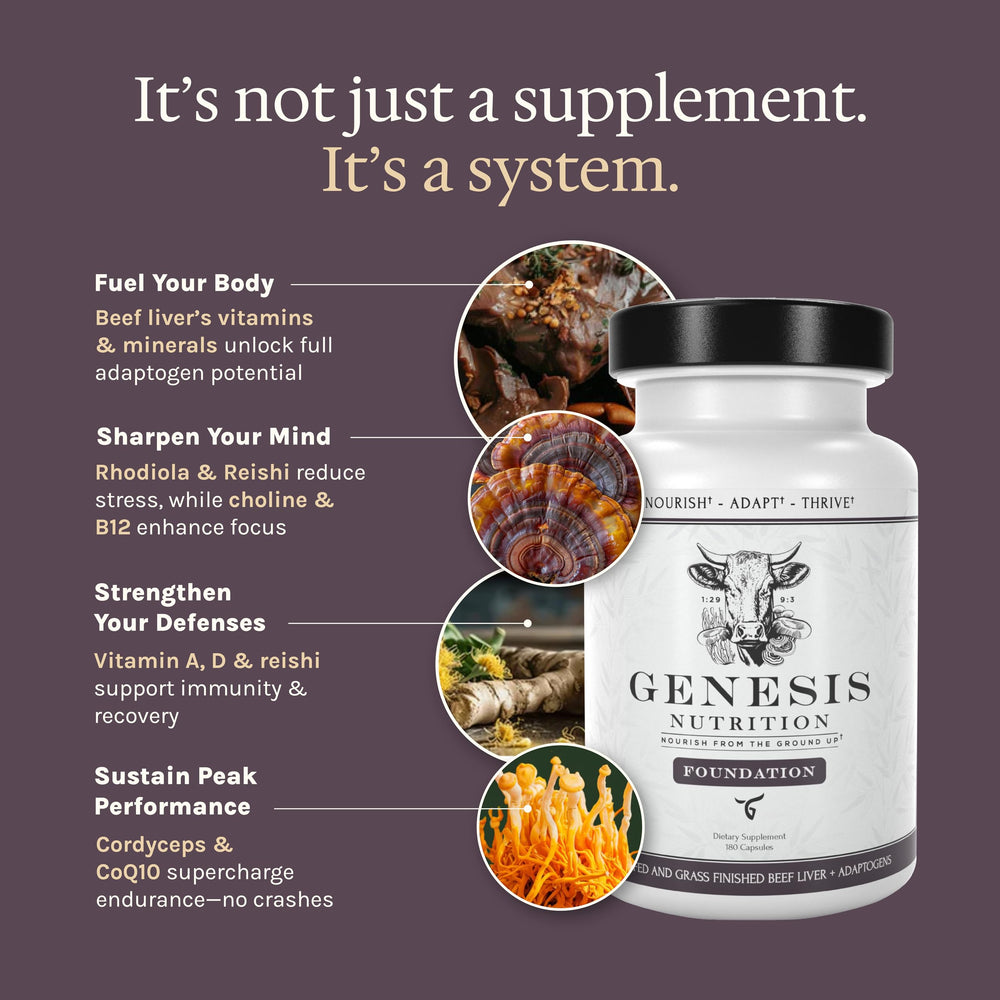 Beef liver energy and immunity visual with 4500mg dosage