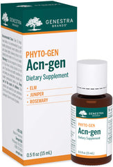 Acn-gen Elm, Juniper and Rosemary herbal supplement bottle