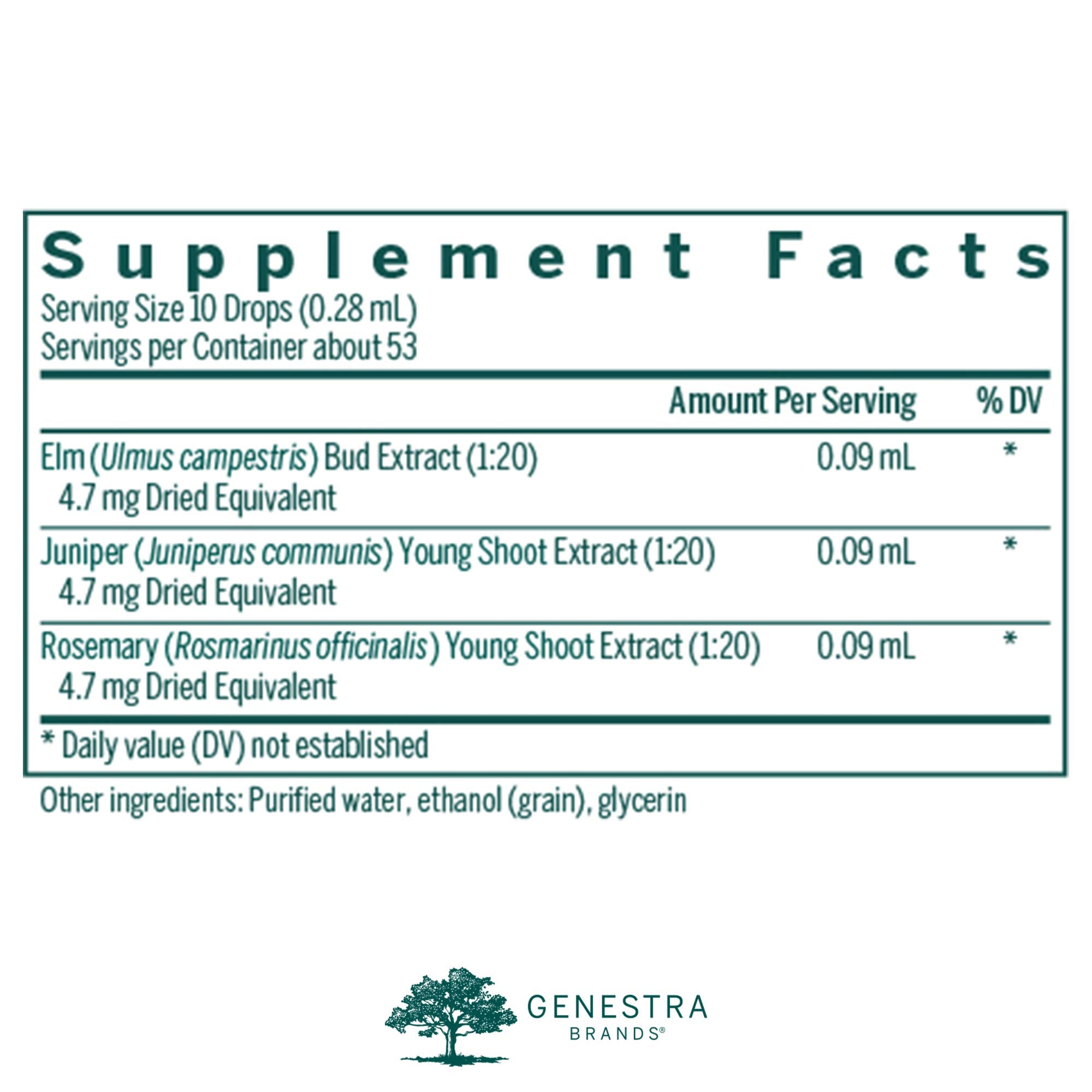 Close-up of Acn-gen bottle labeling