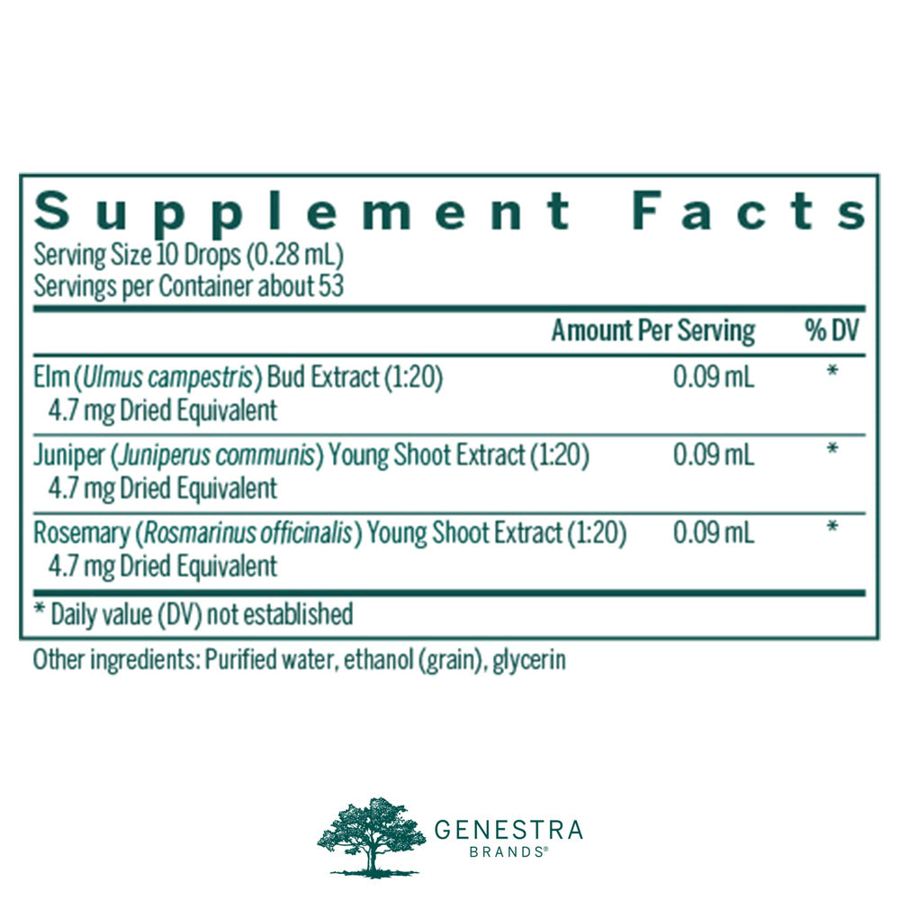 Close-up of Acn-gen bottle labeling