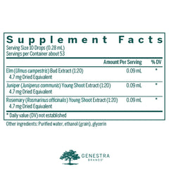 Close-up of Acn-gen bottle labeling