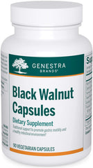 Front view of Genestra Black Walnut Capsules bottle