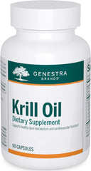 Genestra Krill Oil bottle and ingredients illustration