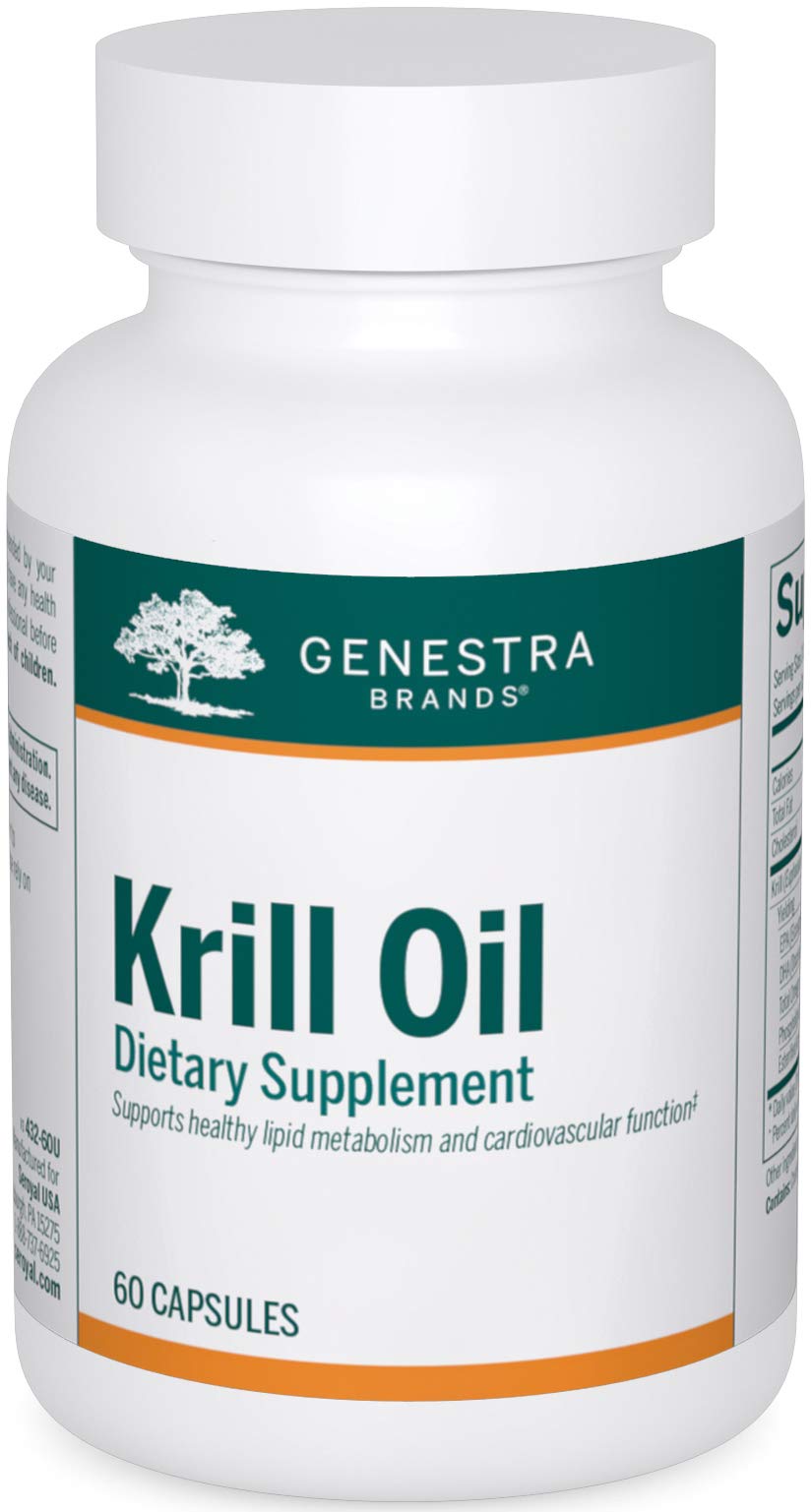 Genestra Brands Krill Oil bottle front with 60 capsules