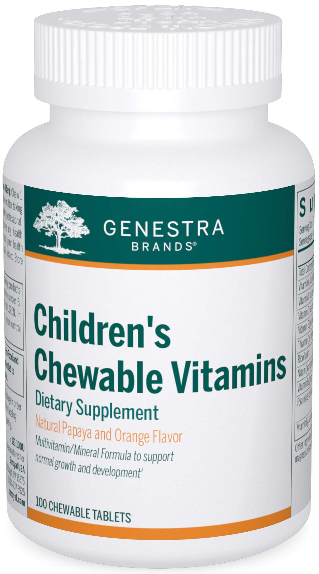 Genestra Brands Children's Chewable Vitamins bottle and label