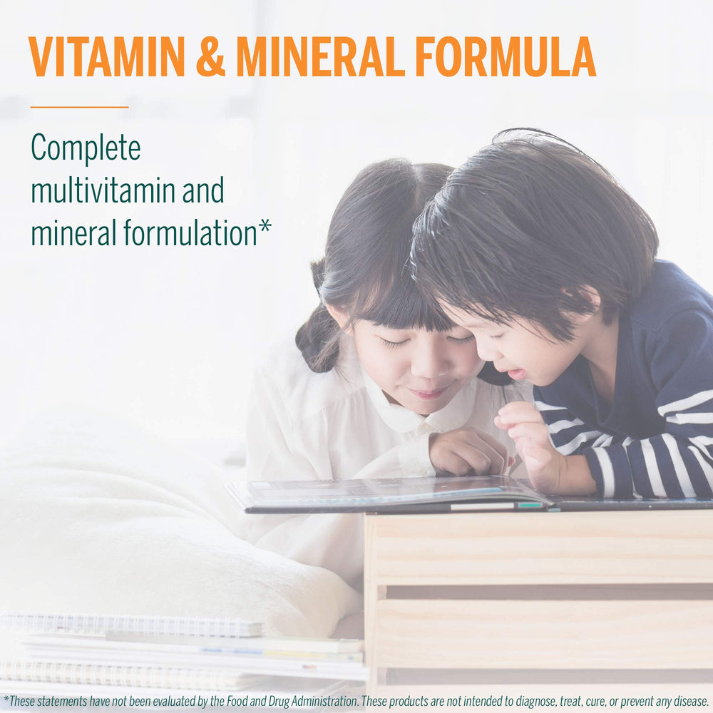 Vitamin and mineral blend icons illustrating growth support