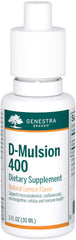 Genestra D-Mulsion 400 liquid vitamin D bottle with lemon flavor