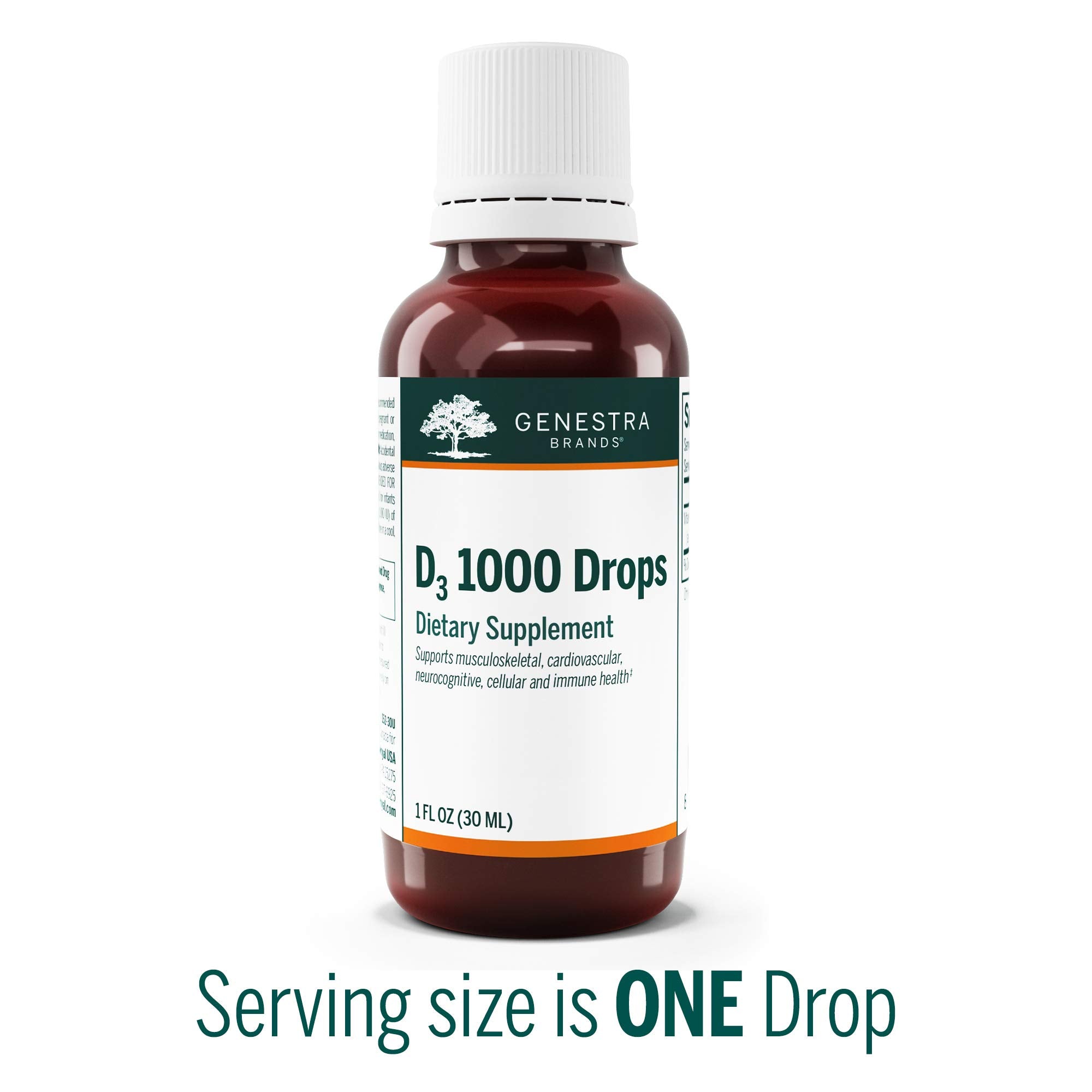 Dropper dispensing Genestra D3 1000 Drops liquid