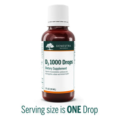 Dropper dispensing Genestra D3 1000 Drops liquid