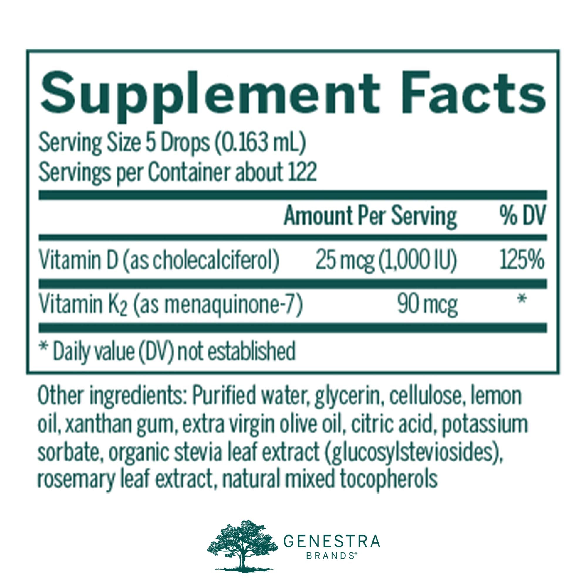 Close-up of dropper dispensing D3 K2 liquid vitamin