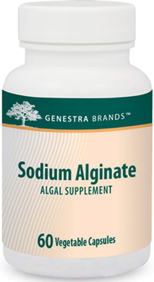 Genestra Sodium Alginate 60 Capsules bottle front