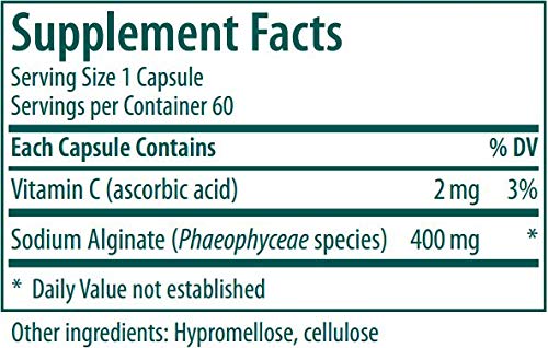 Genestra Sodium Alginate capsules close-up